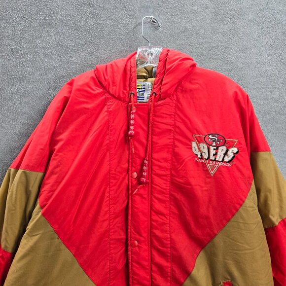 VINTAGE San Francisco 49ers Men Jacket Large Red Competitor Logo READ - Picture 4 of 16